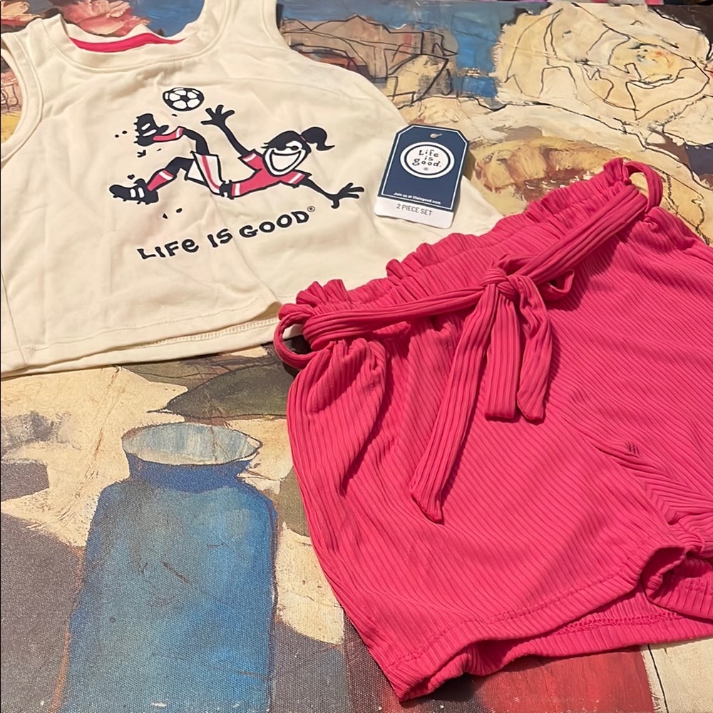 Life is Good Shorts Set